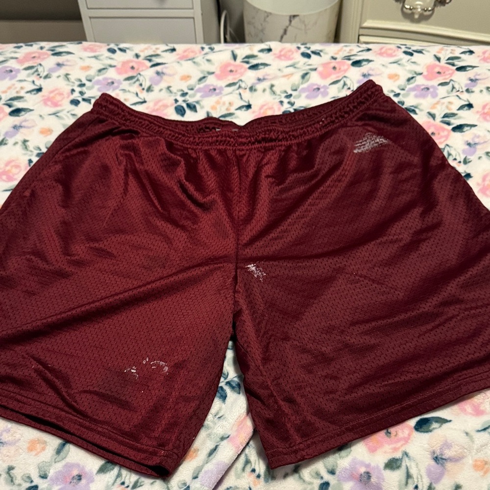 Men's Burgundy Athletic Shorts